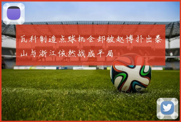 瓦科制造点球机会却被赵博扑出泰山与浙江依然战成平局
